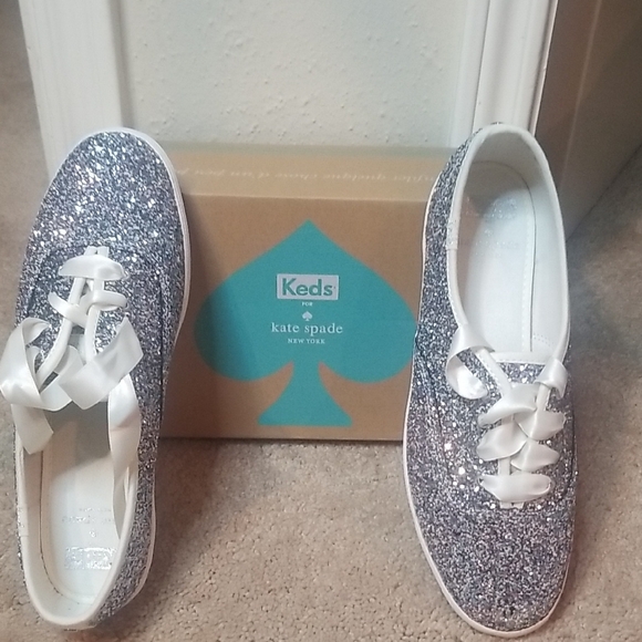 Keds Silver Glitter Sneakers